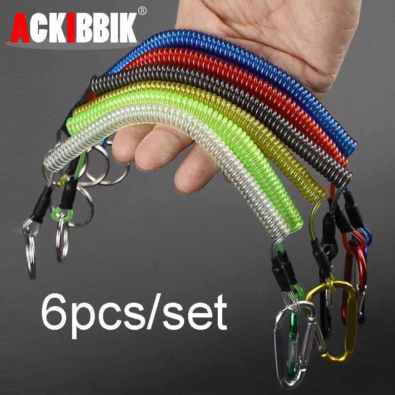 Fishing Kayak Paddle Leash - Ackibbik 6pcs Fishing Lanyard with Carabiner