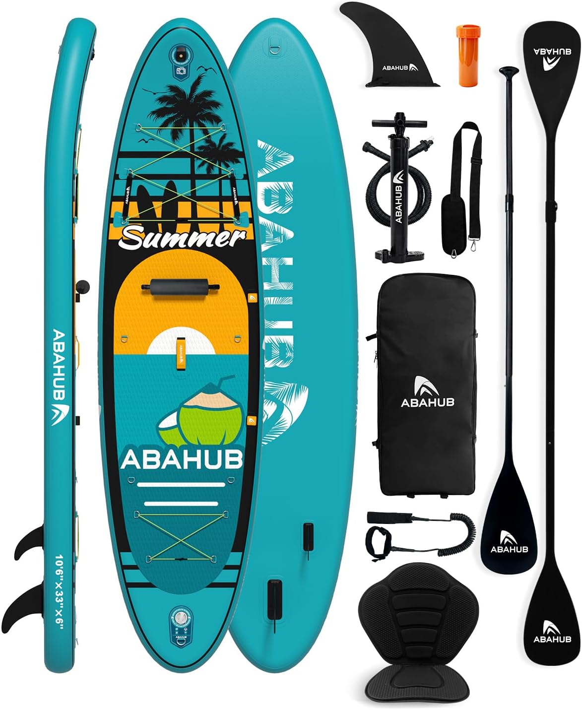 Fishing Kayak Paddle - Wide 10.6ft x 31/34in Inflatable Stand