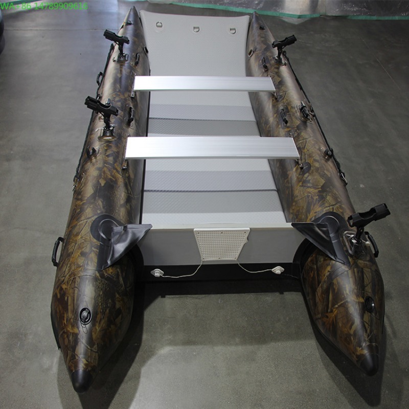 Fishing Kayak Inflatable - High-Speed Catamaran Inflatable Boat PVC Rubber