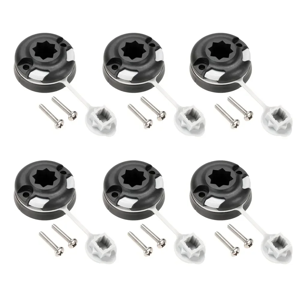 Fishing Kayak Rod Holder - 8/6/4/1PC Canoe Kayak Star Mount Base