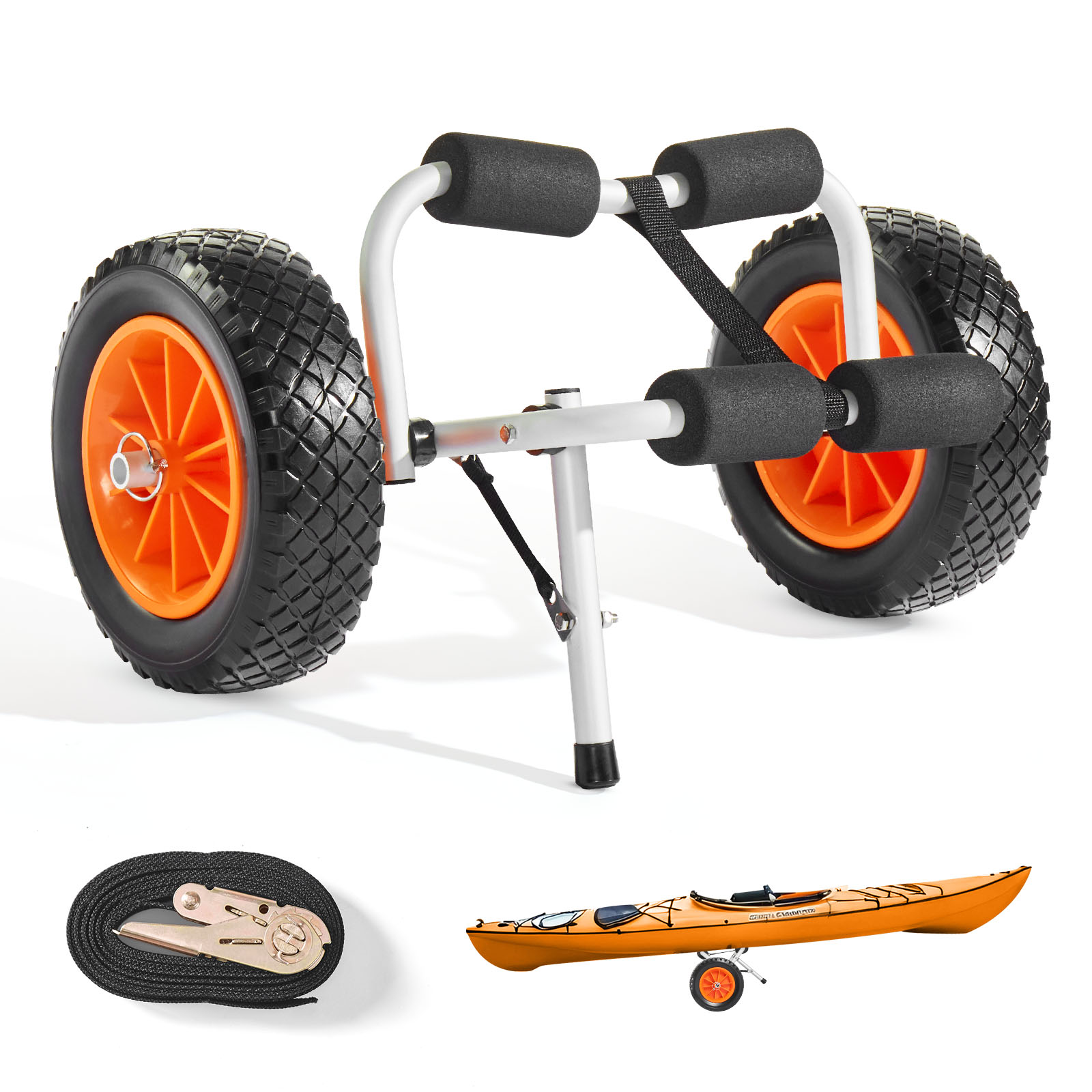 Fishing Kayak Cart - SucceBuy 200 lbs Kayak Cart Foldable