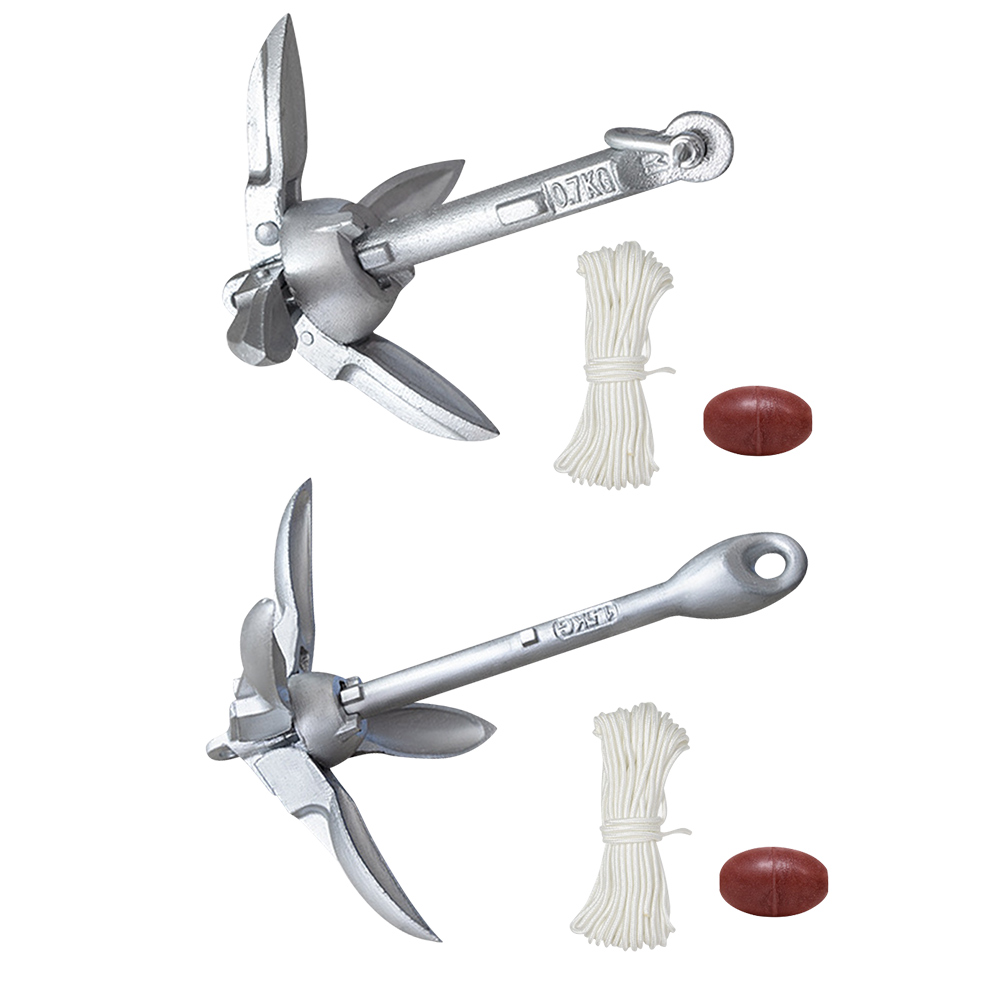 Fishing Kayak Anchor - 0.7/1.5KG Boat Anchor with 65ft Marine