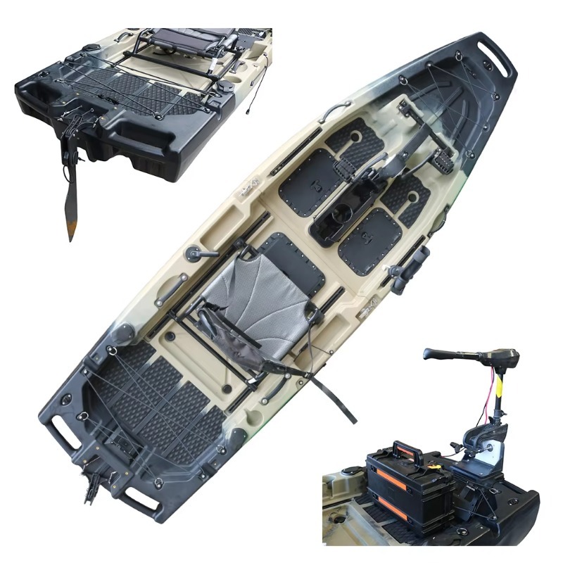 Fishing Kayak Sit In - 1 Person HDPE/PE Sit-On-Top CE Motorized