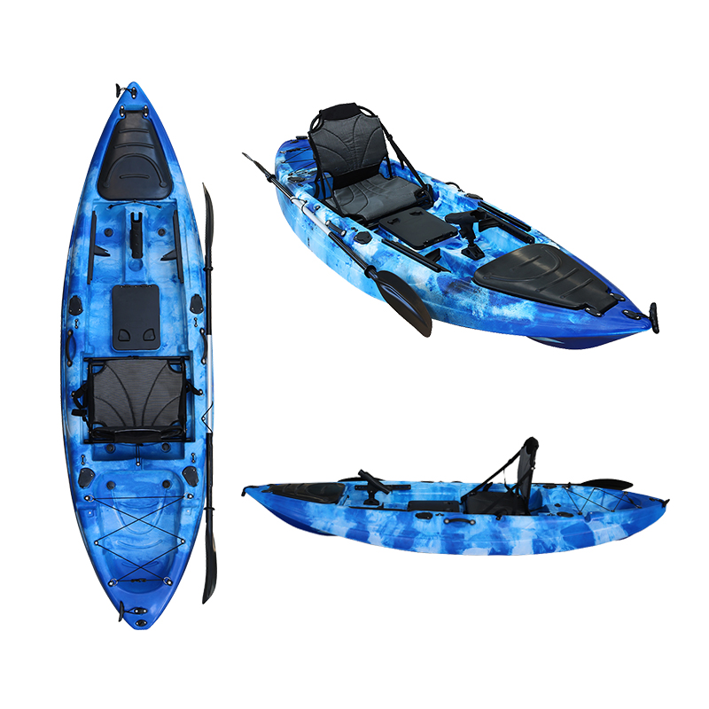 Fishing Kayak Pedal Drive - Single-Seater Fishing Pedal Kayak LLDPE Plastic