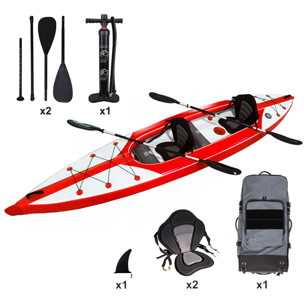 2 Person Drop Stitch Inflatabl - Fishing Kayak Sit In recension och pris
