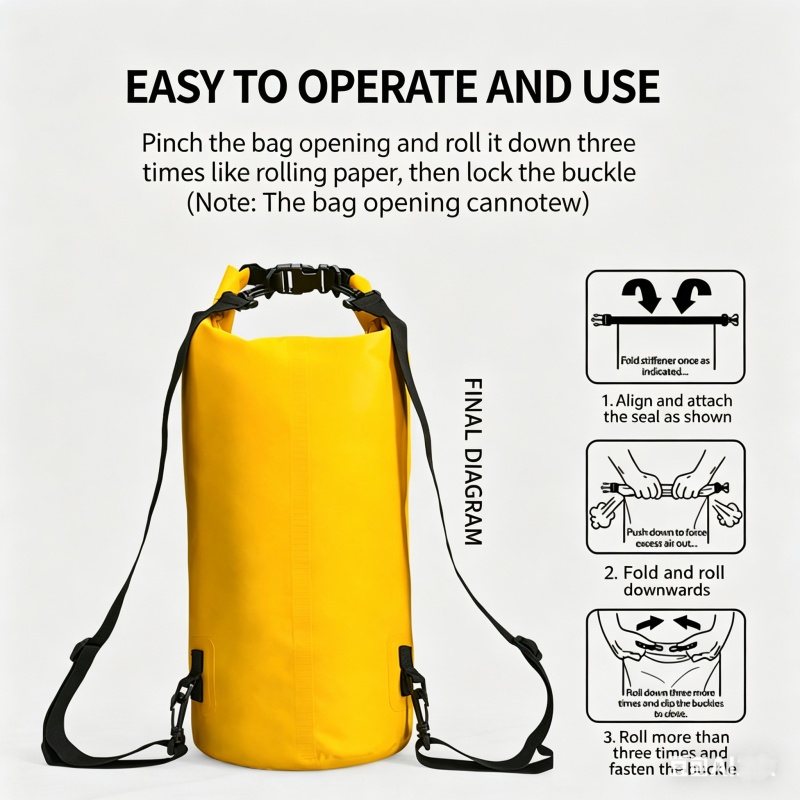 Swimming Waterproof Dry Bag 5L - Fishing Kayak Storage Bag recension och pris