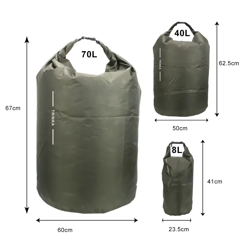 8L 40L 70L Roll‑Top Waterproof - Fishing Kayak Storage Bag recension och pris