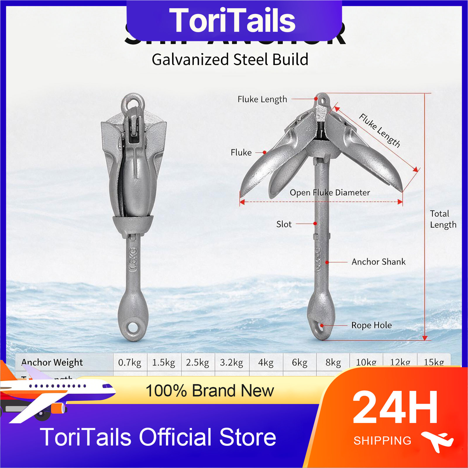 KOETSU Collapsible Boat Anchor - Fishing Kayak Anchor recension och pris