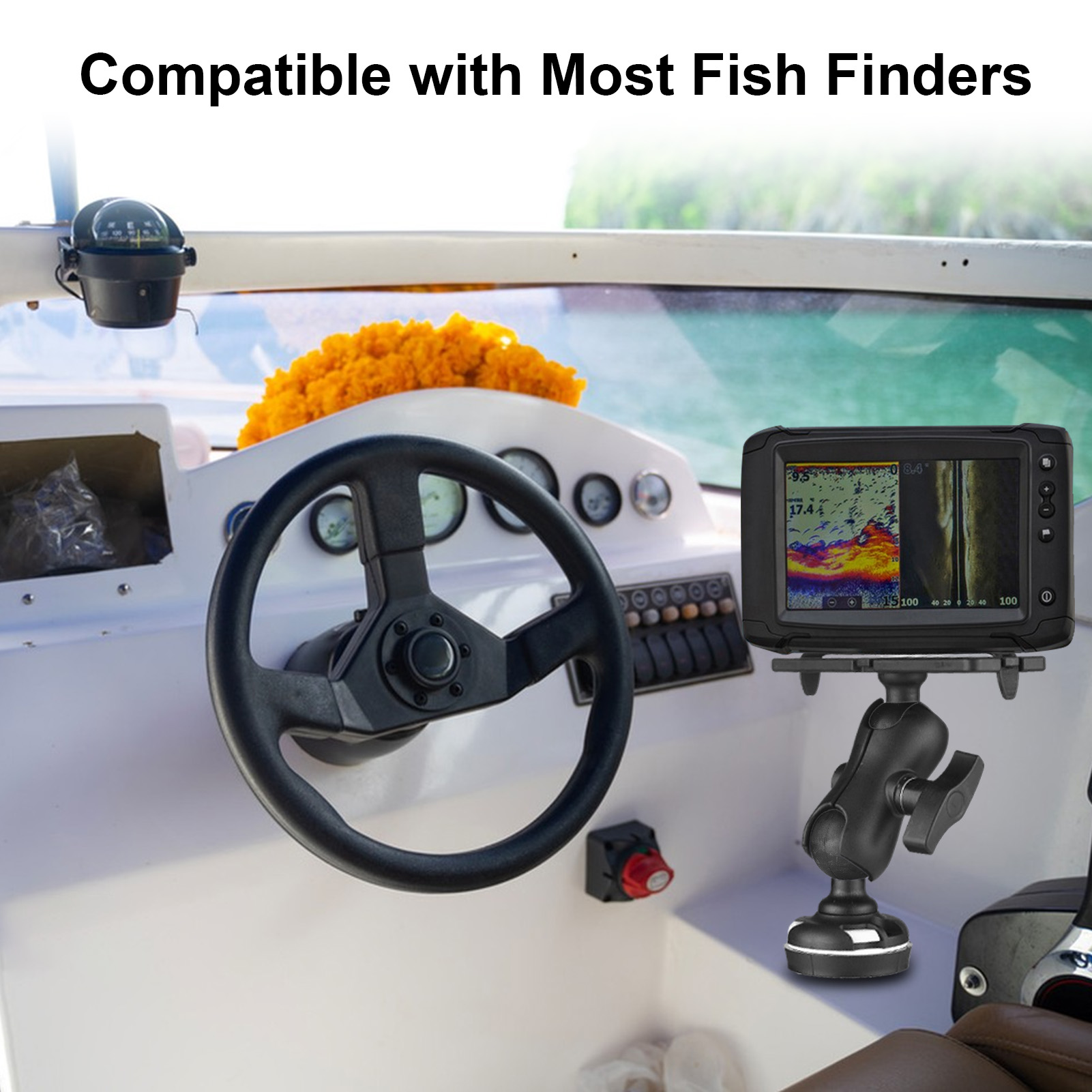 Fish Finder Mount with Rectang - Fishing Kayak Fish Finder Mount recension och pris